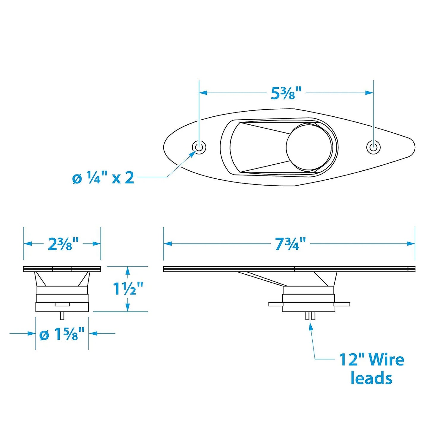 Luz de Navegação Bombordo e Boreste Seachoice 12V LED 50-02151