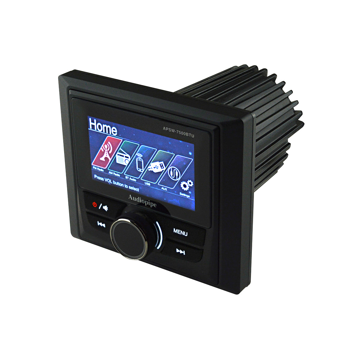 Media Player Marítimo c/ Display 3" AudioPipe APSW-7500BTU