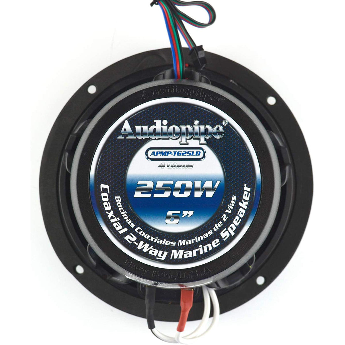 Alto Falante Marítimo 6 Pol c/ LED Audiopipe APMP-T625LD PAR