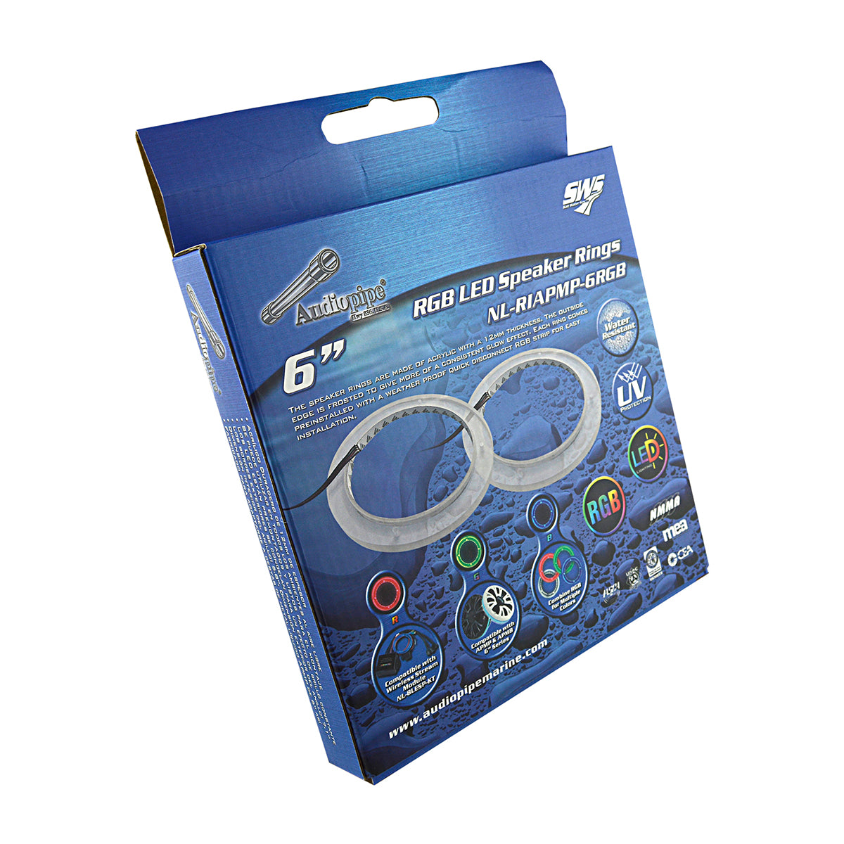 Anel de LED RGB 6 Pol. AudioPipe NL-RIAPMP-6 PAR