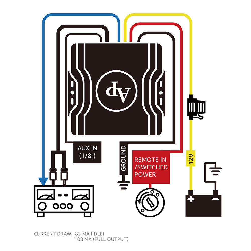 Receiver Marinizado Bluetooth 5.0 Audiopipe AP-BTM-1750IP