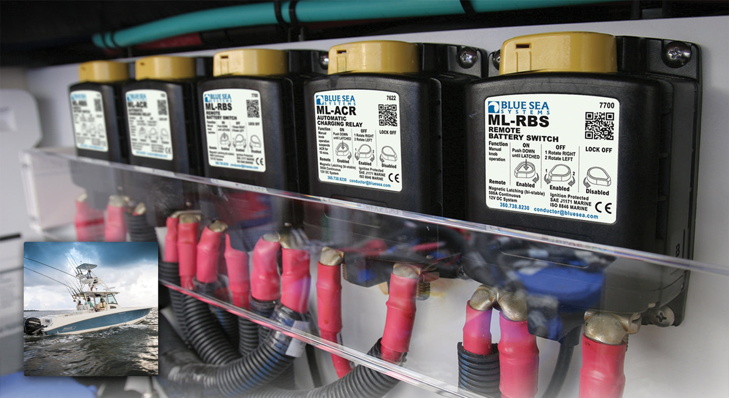 Chave Geral Remota c/ Ctrl. Manual Blue Sea ML-RBS 7700 12V