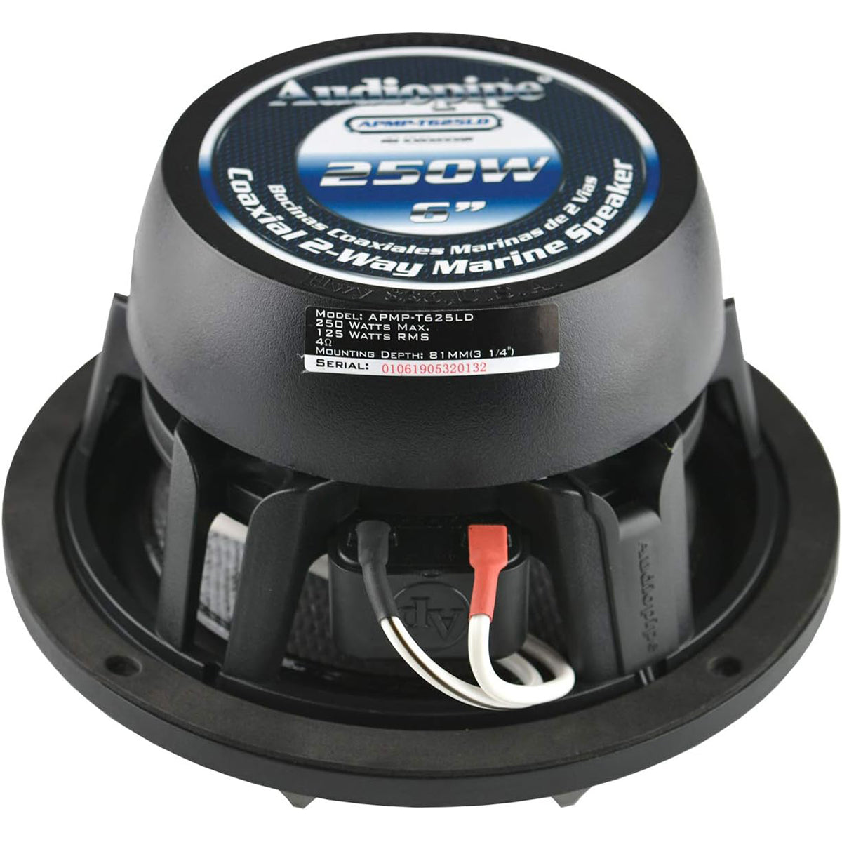 Alto Falante Marítimo 6 Pol c/ LED Audiopipe APMP-T625LD PAR