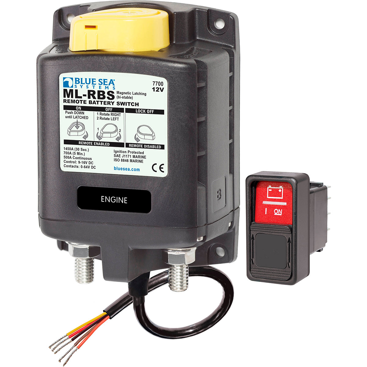 Chave Geral Remota c/ Ctrl. Manual Blue Sea ML-RBS 7700 12V