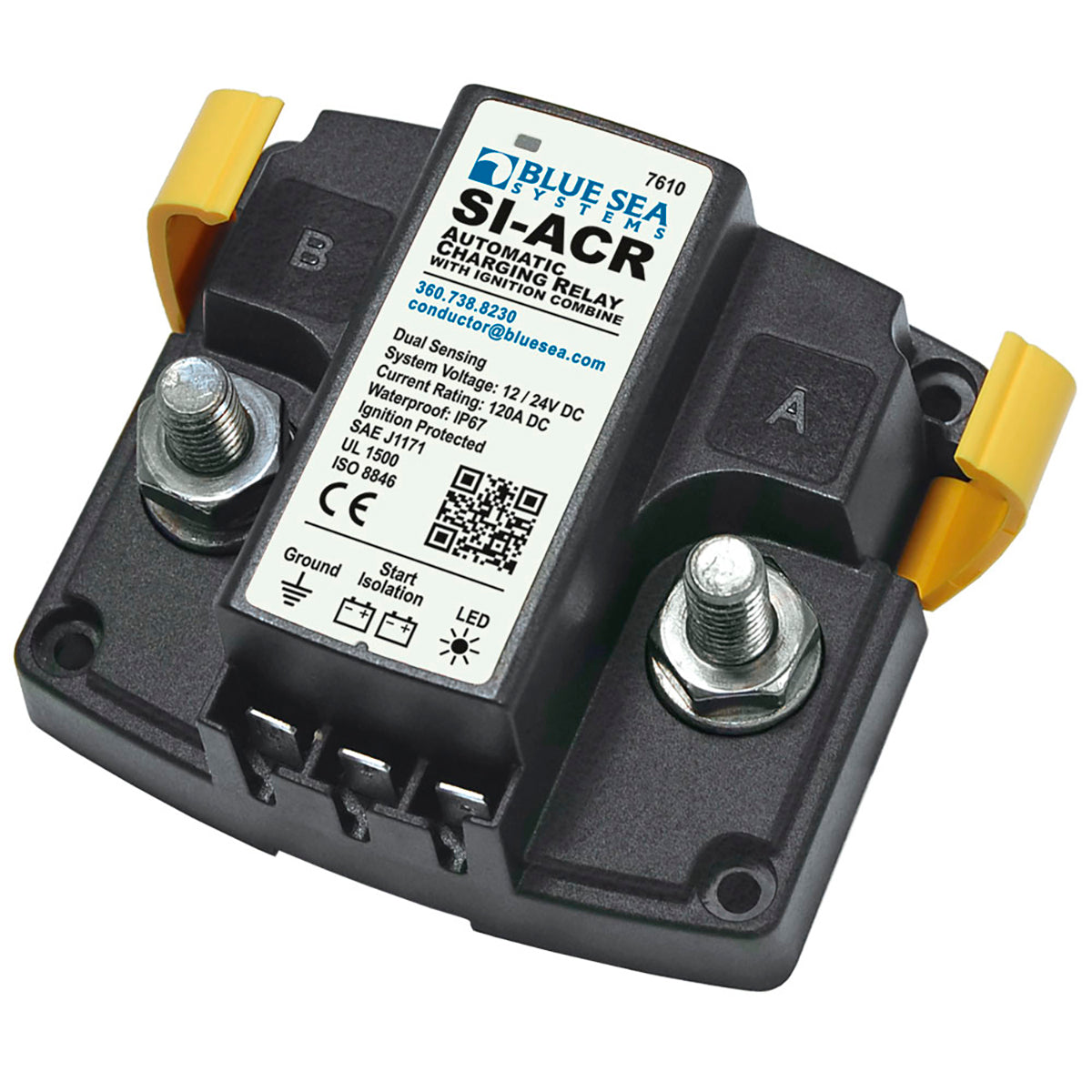 Relé de Carregamento Automático Blue Sea 7610 120A 12/24v