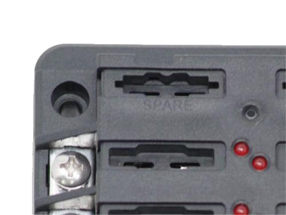 Porta Fusível Lâmina 12 Vias com LED Indicador e Tampa EGIS 8029B