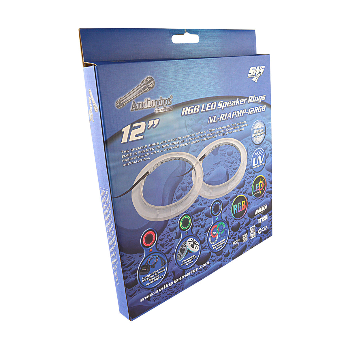 Anel de LED RGB 12 Pol. AudioPipe NL-RIAPMP-12 PAR
