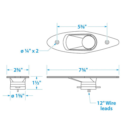 Luz de Navegação Bombordo e Boreste Seachoice 12V LED 50-02151