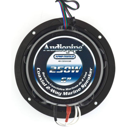 Alto Falante Marítimo 6 Pol c/ LED Audiopipe APMP-T625LD PAR