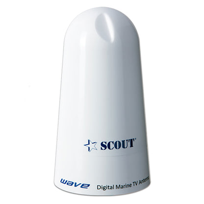 Antena TV/FM Omnidirecional Marítima Scout Wave Kit c/ Amp