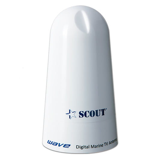 Antena TV/FM Omnidirecional Marítima Scout Wave Kit c/ Amp
