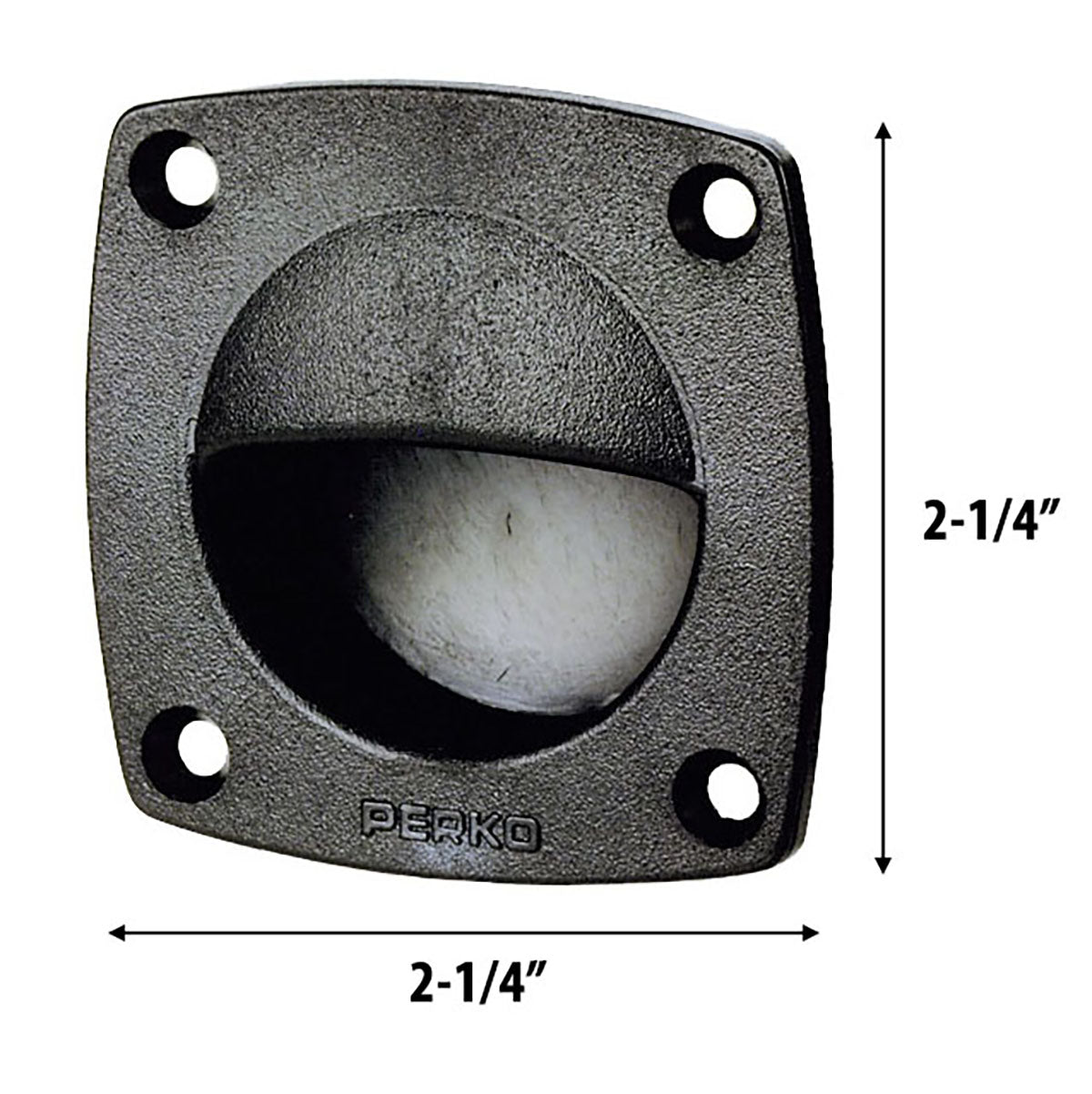 Puxador Embutido Retangular Perko 1016DP0BLK