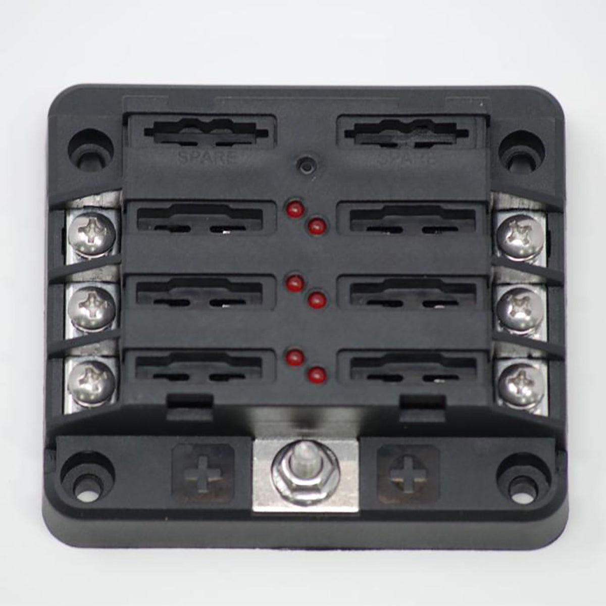Porta Fusível Lâmina 6 Vias com LED Indicador e Tampa EGIS 8028B