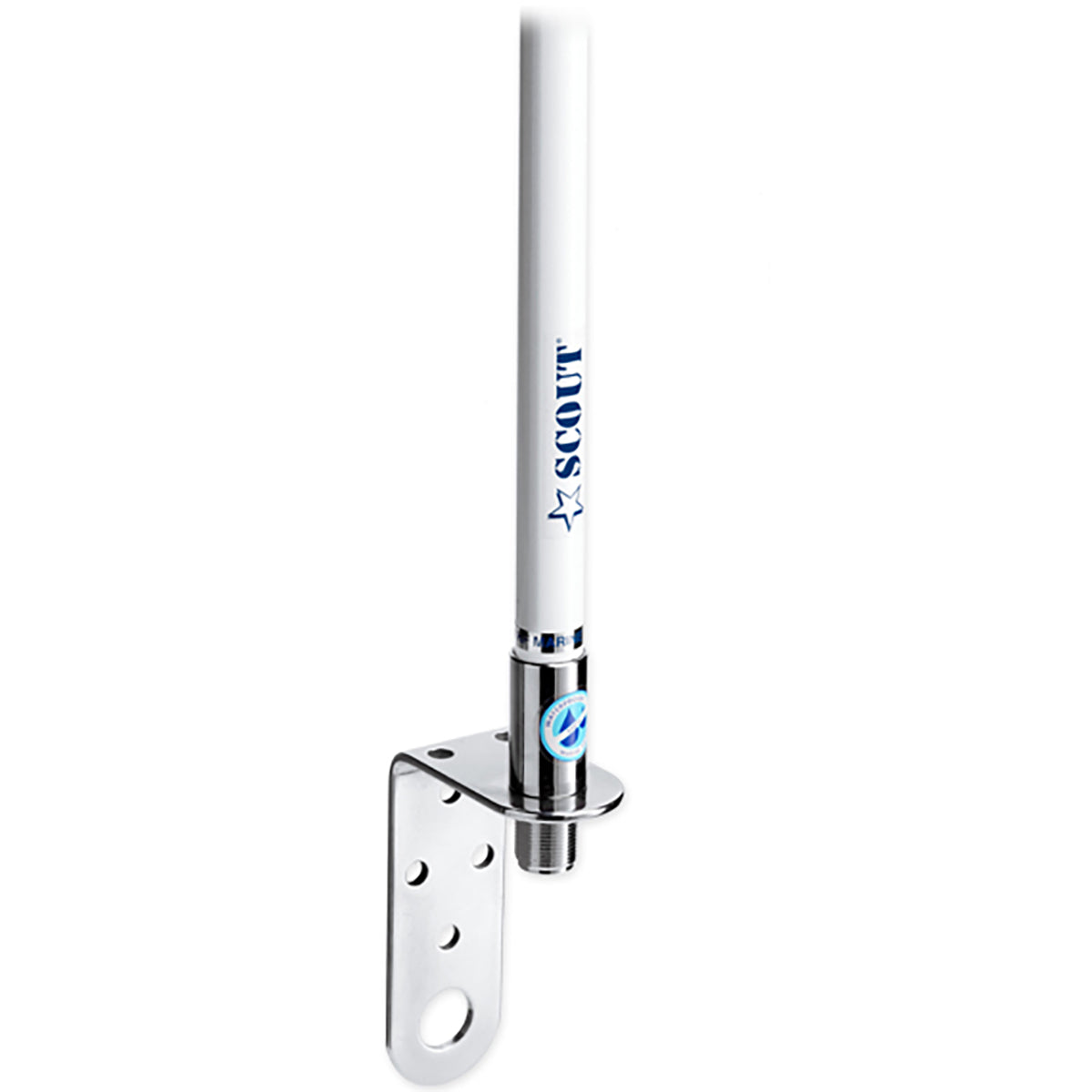 Antena VHF Marítima Scout KM-3 1,0m 3dB c/ Suporte de Mastro
