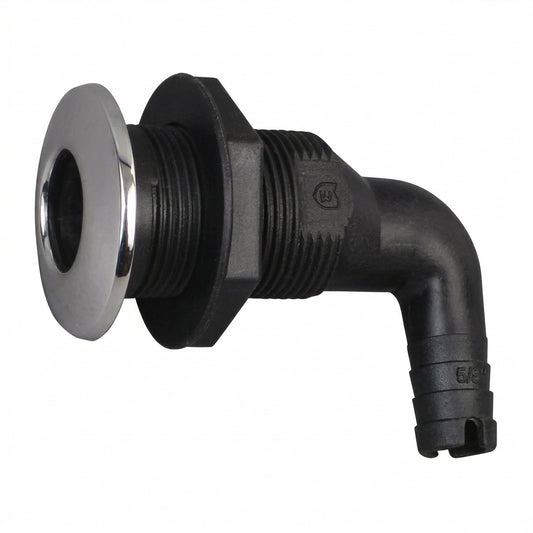 Saída de Costado 90° c/ Capa de Inox Attwood 68577-1 - 3/4"