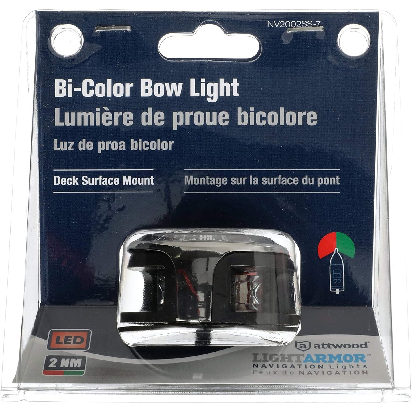 Luz de Navegação Bicolor Inox Attwood NV2002SS-1 2nm