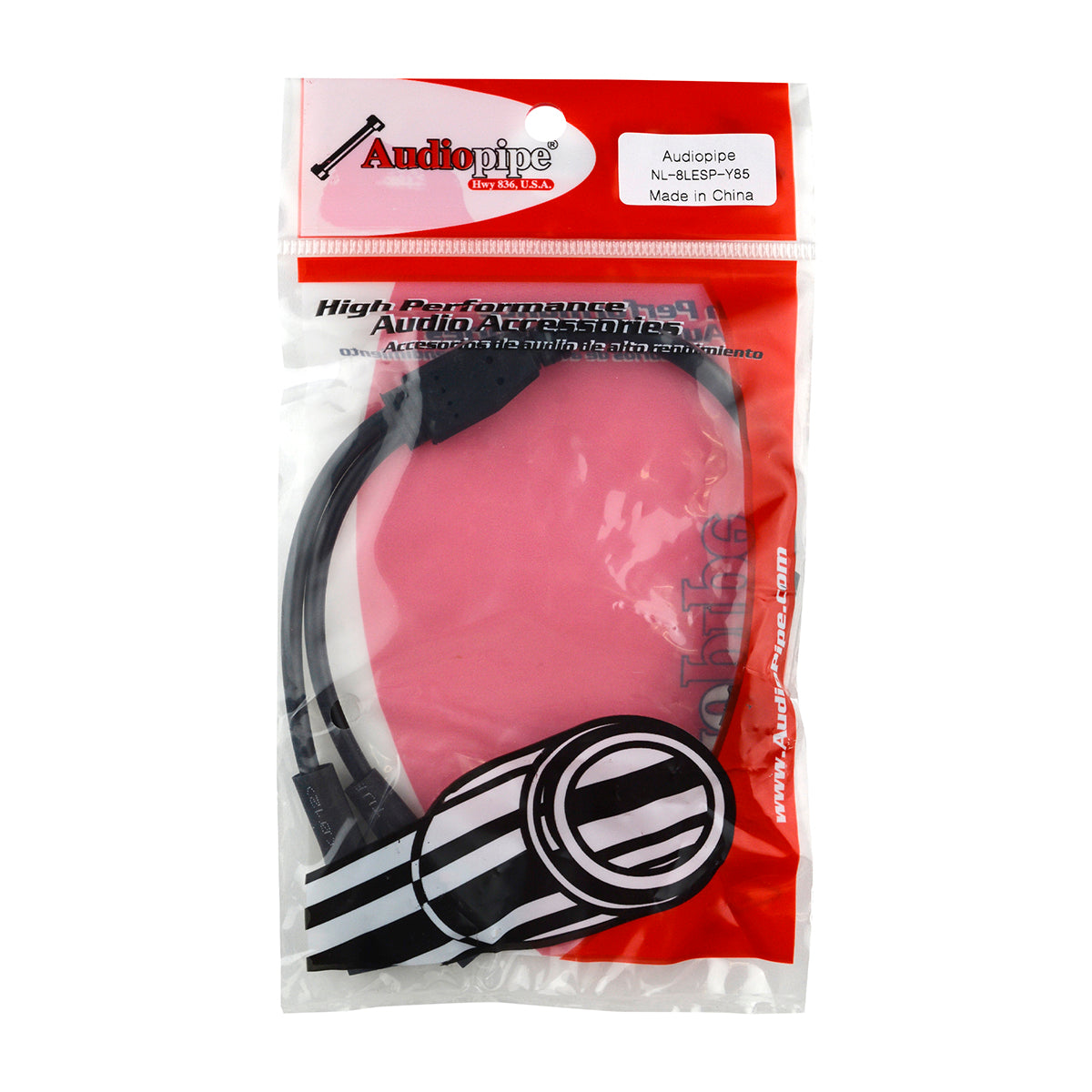 Cabo Y Splitter p/ LED AudioPipe NL-8LESP-Y85
