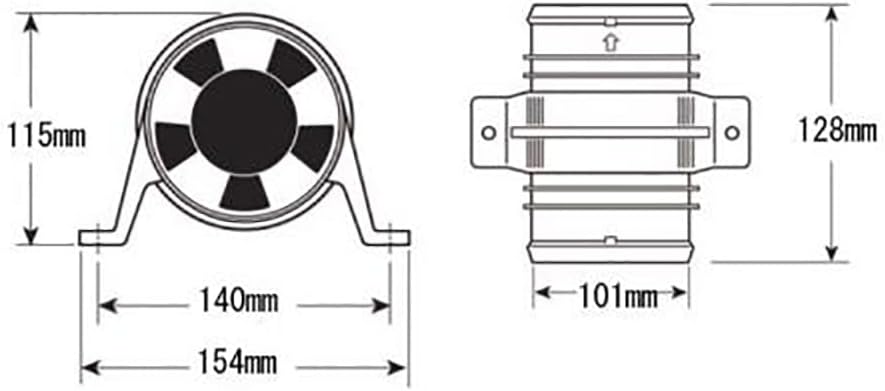 Blower Exaustor de Porão Turbo 4000 Attwood 1749-1 12V 4 Pol.