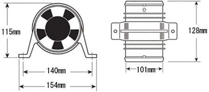 Blower Exaustor de Porão Turbo 4000 Attwood 1749-1 12V 4 Pol.