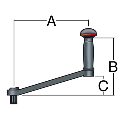 Manicaca c/ Trava Harken Carbo One Touch 241mm Manípulo Boleado