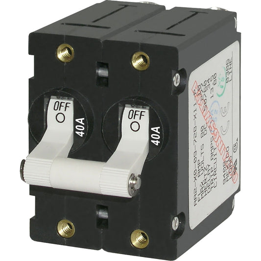 Disjuntor Bipolar AC/DC 40A Blue Sea A-Series 7240 Branco