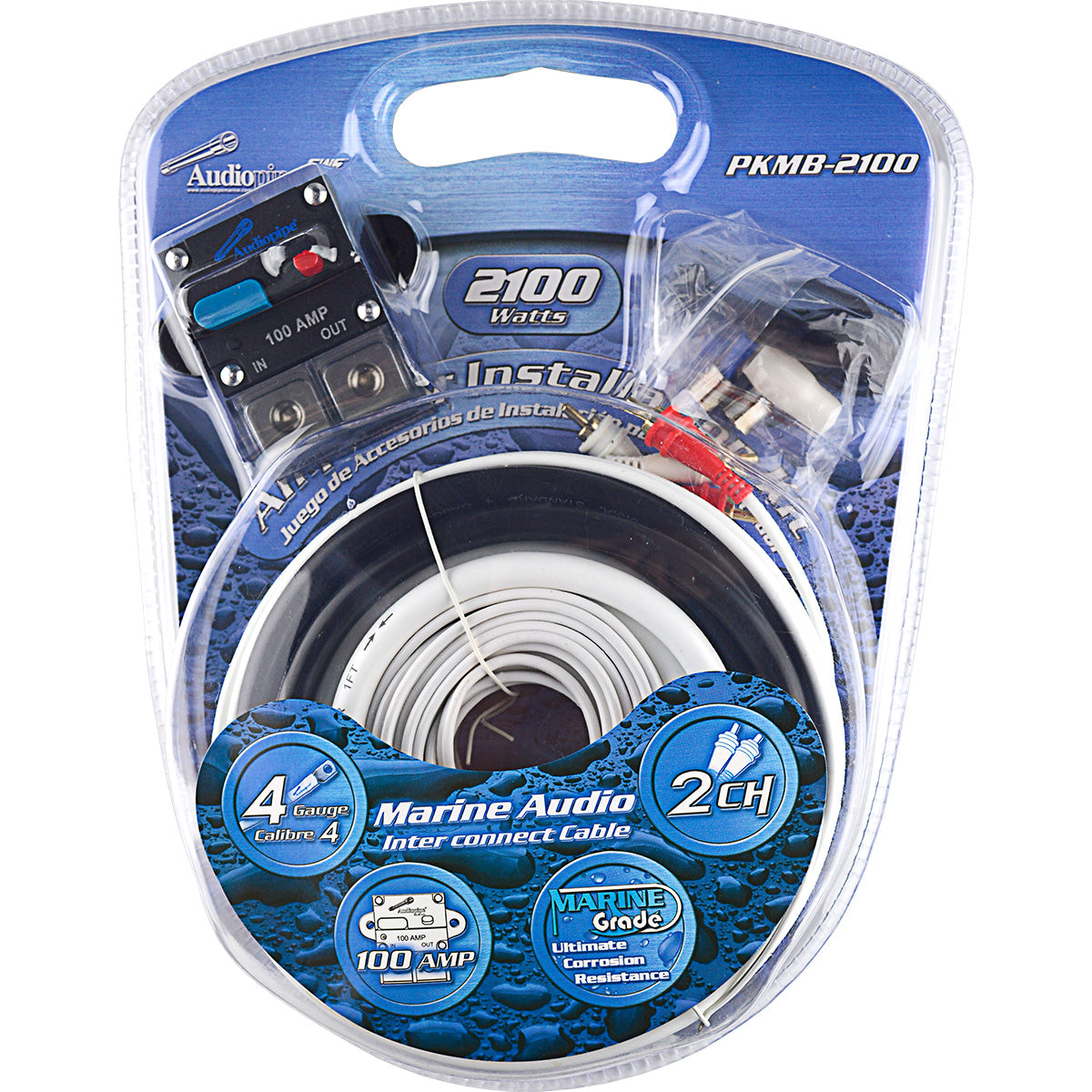 Kit Instalação p/ Amplificador Marítimo AudioPipe PKMB-2100