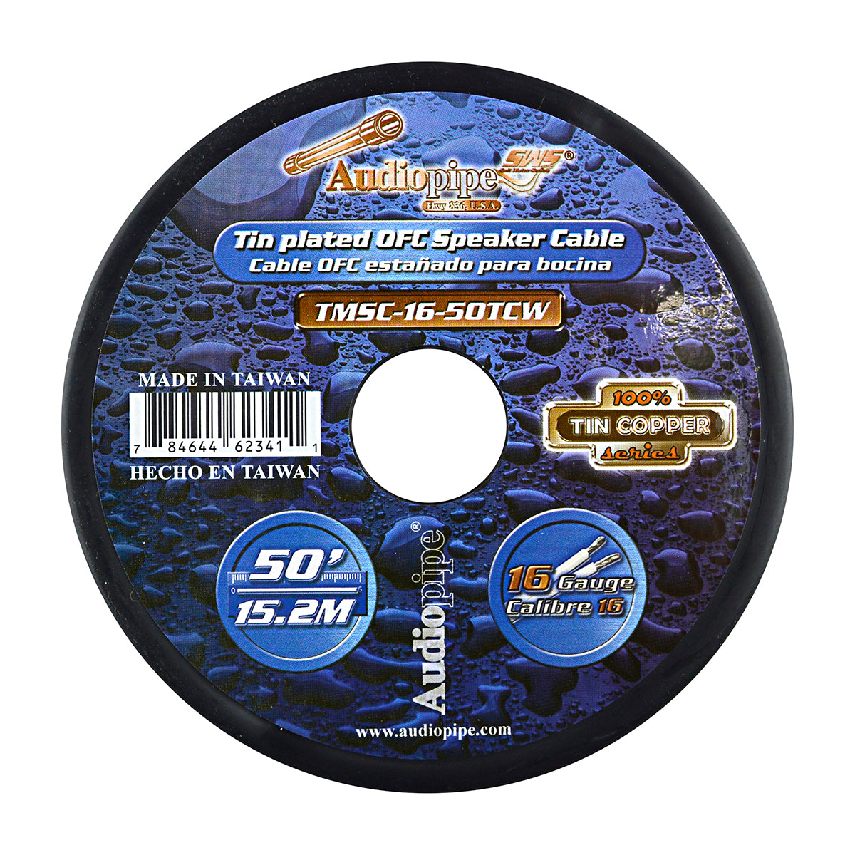Cabo Paralelo Marítimo AudioPipe TMSC-16-50TCW Rolo 15m