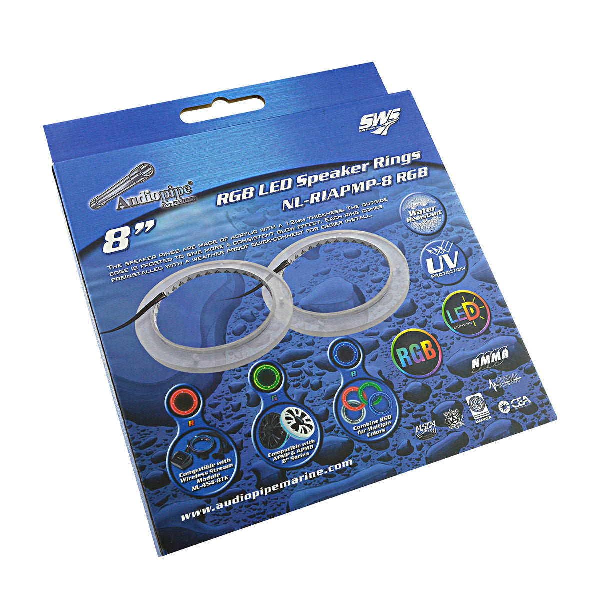 Anel de LED RGB 8 Pol. AudioPipe NL-RIAPMP-8 PAR