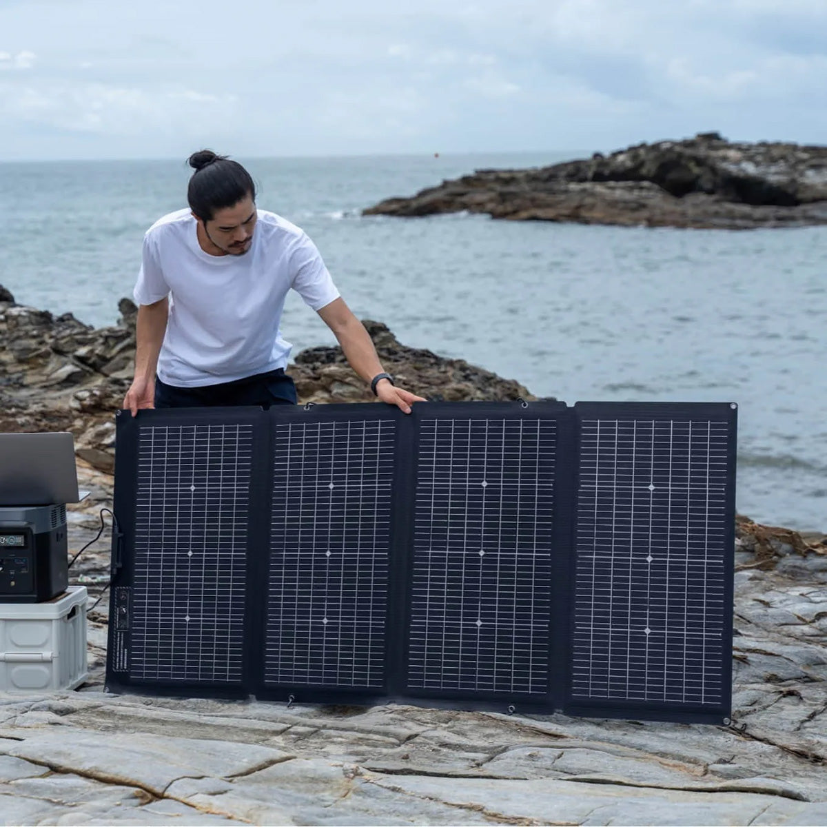 Painel Solar Portátil Bifacial EcoFlow 220W