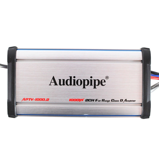 Amplificador Marítimo 2 CH Classe D Audiopipe APTV-1000.2
