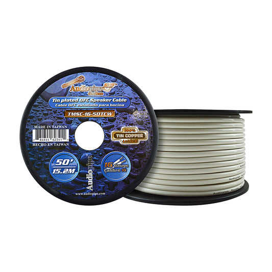 Cabo Paralelo Marítimo AudioPipe TMSC-16-50TCW Rolo 15m